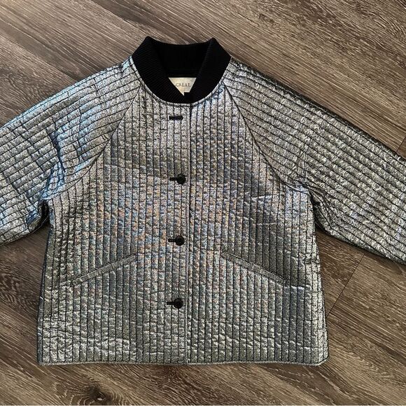 The Great Quilted metallic bomber jacket - Picture 4 of 12